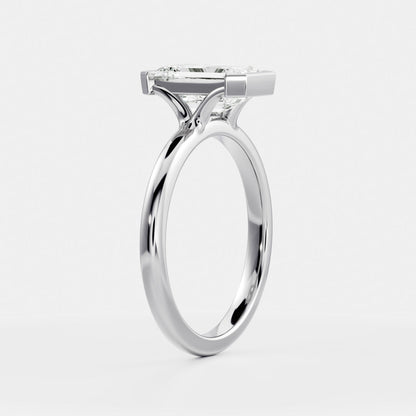 Solitaire- 1.0 CT Oval Moissanite Engagement Ring