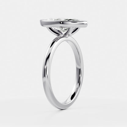 Solitaire- 1.0 CT Oval Moissanite Engagement Ring