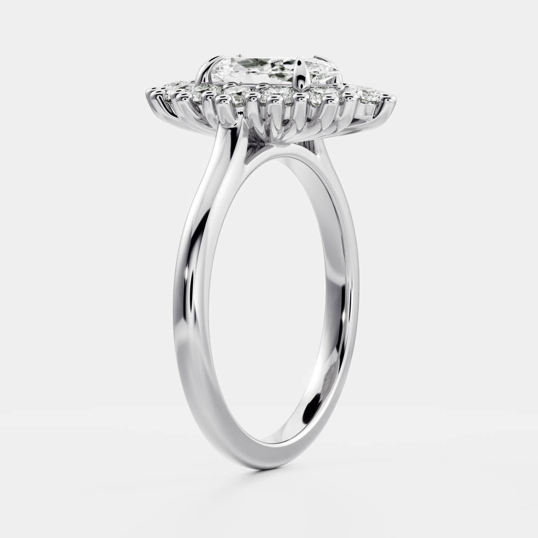 Solitaire- 1.0 CT Oval Moissanite Engagement Ring