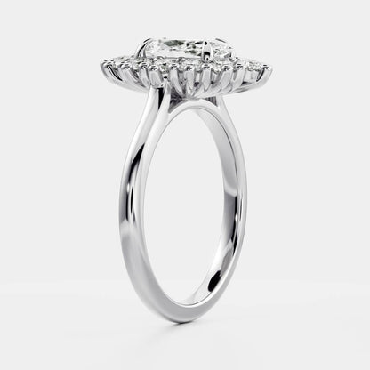 Solitaire- 1.0 CT Oval Moissanite Engagement Ring