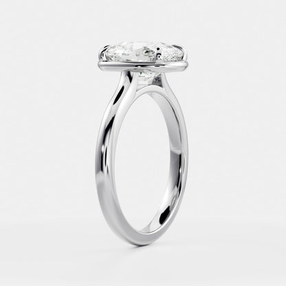 Solitaire- 1.0 CT Oval Moissanite Engagement Ring