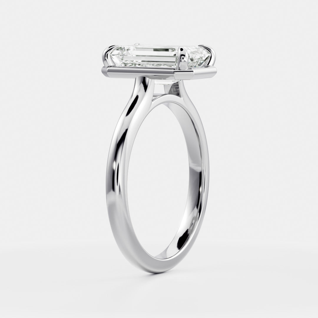 Solitaire- 1.0 CT Oval Moissanite Engagement Ring