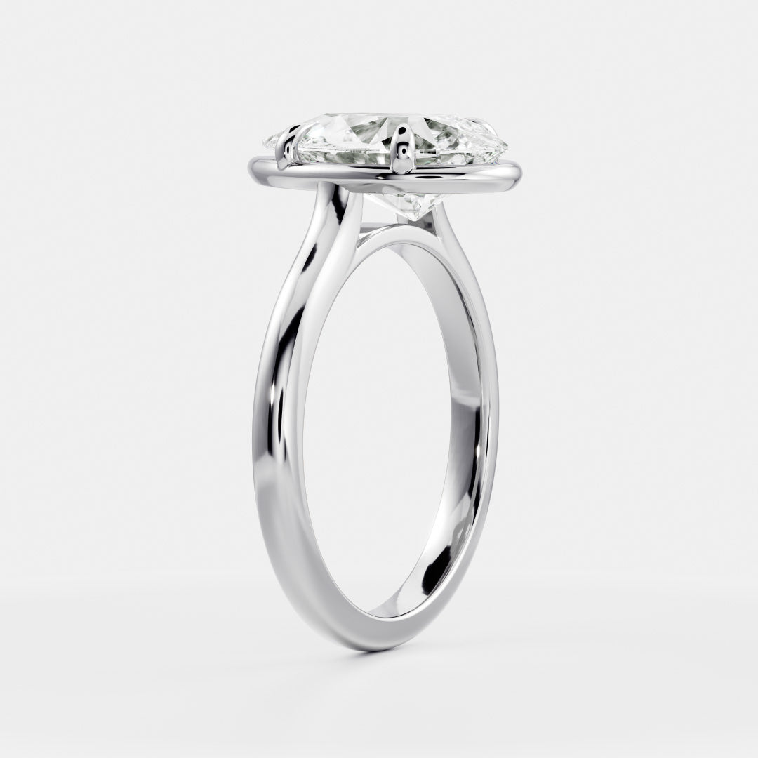 Solitaire-Oval Lab Grown Diamond Engagement Ring