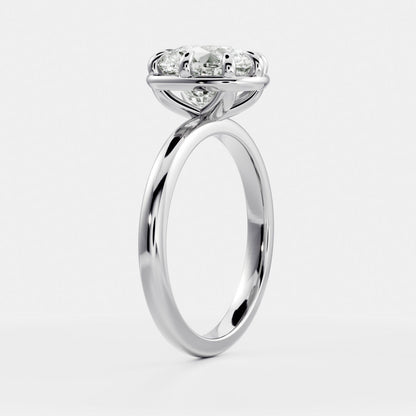 Solitaire- 1.0 CT Oval Moissanite Engagement Ring