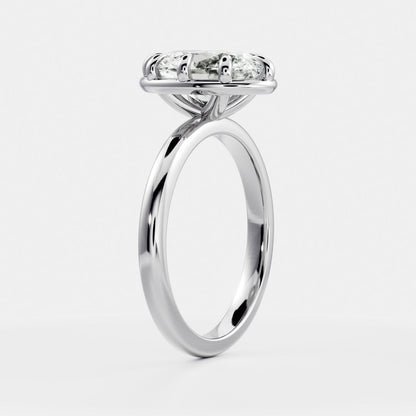 Solitaire- 1.0 CT Oval Moissanite Engagement Ring