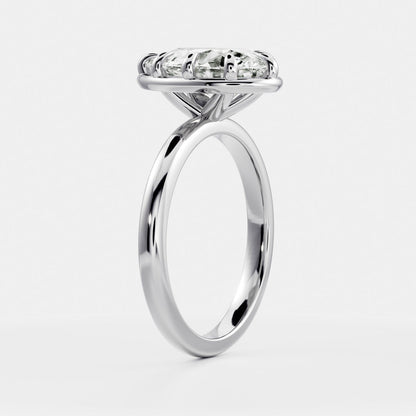Solitaire- 1.0 CT Oval Moissanite Engagement Ring
