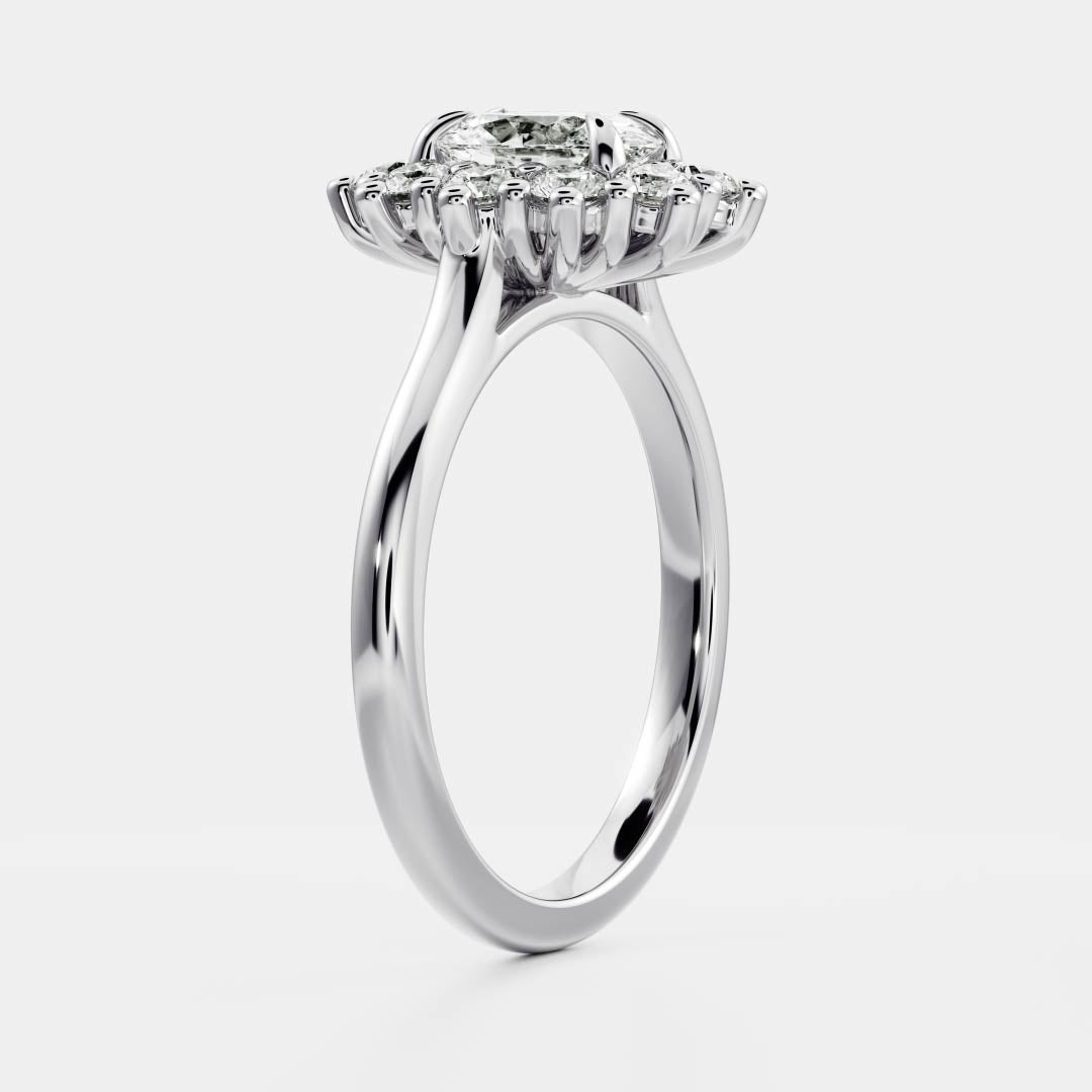 Solitaire- 1.0 CT Oval Moissanite Engagement Ring