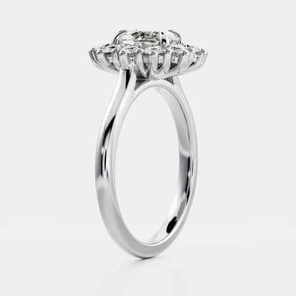 Solitaire- 1.0 CT Oval Moissanite Engagement Ring