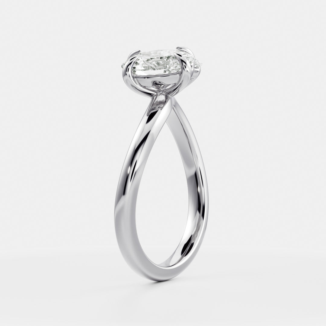 Solitaire-Oval Lab Grown Diamond Engagement Ring