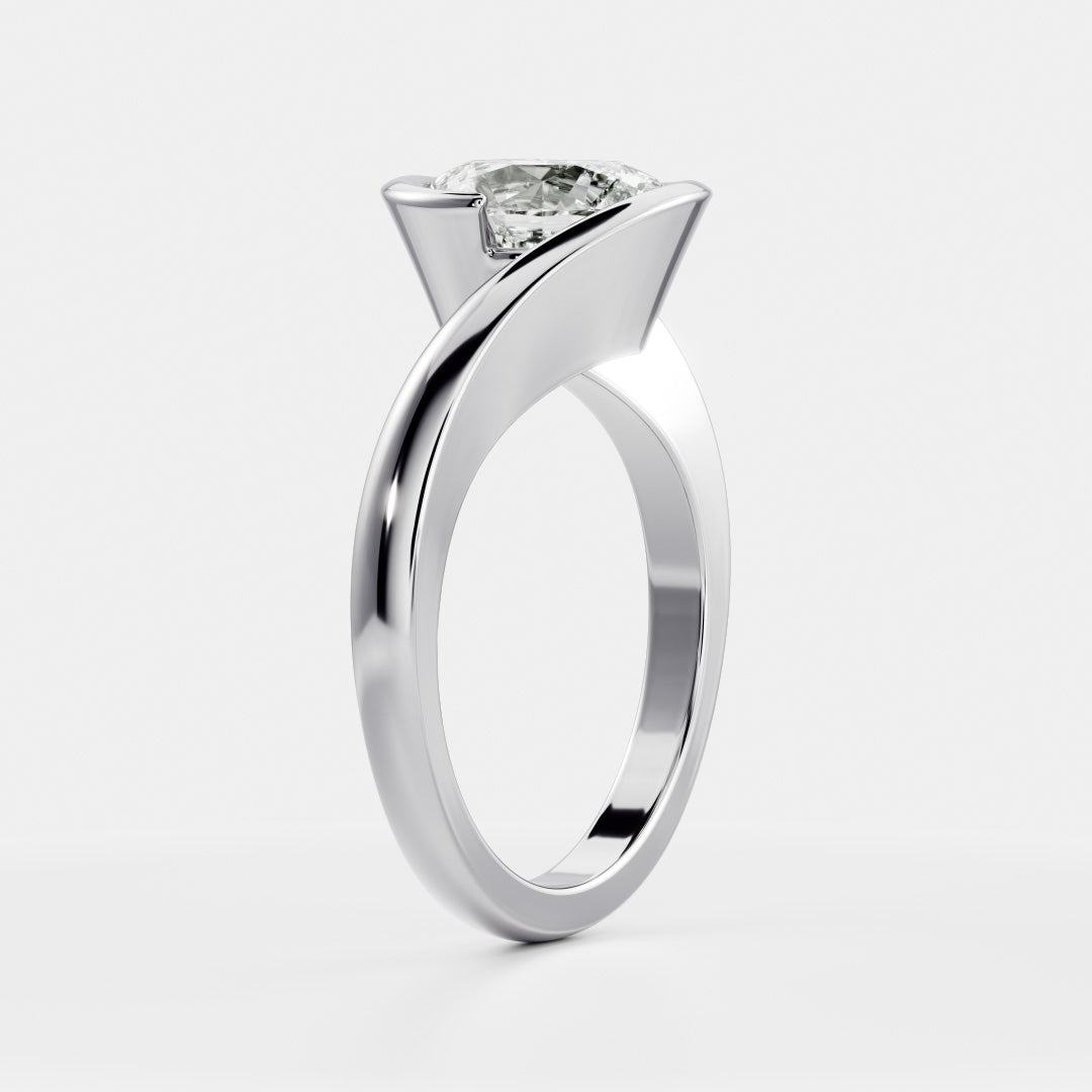 Solitaire-Oval Lab Grown Diamond Engagement Ring