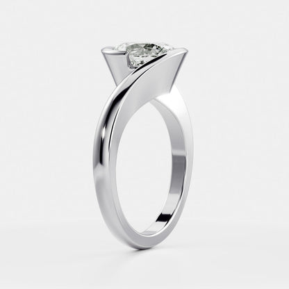 Solitaire-Oval Lab Grown Diamond Engagement Ring