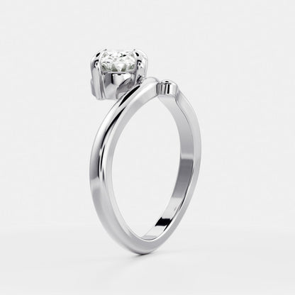Solitaire-Oval Lab Grown Diamond Engagement Ring