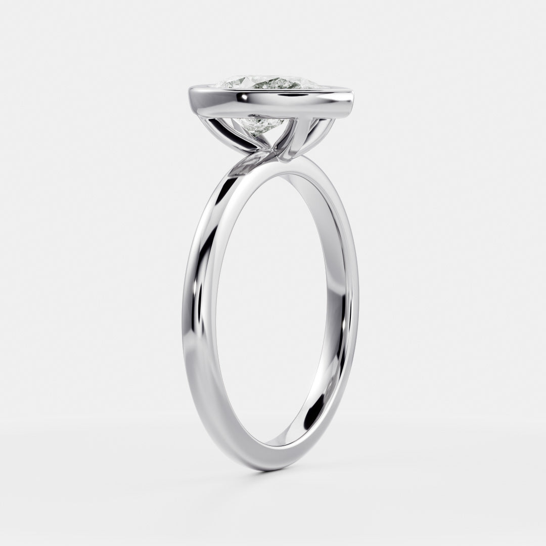 Solitaire- 1.0 CT Oval Moissanite Engagement Ring