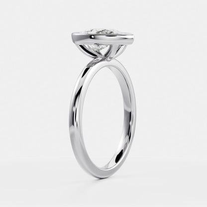 Solitaire- 1.0 CT Oval Moissanite Engagement Ring