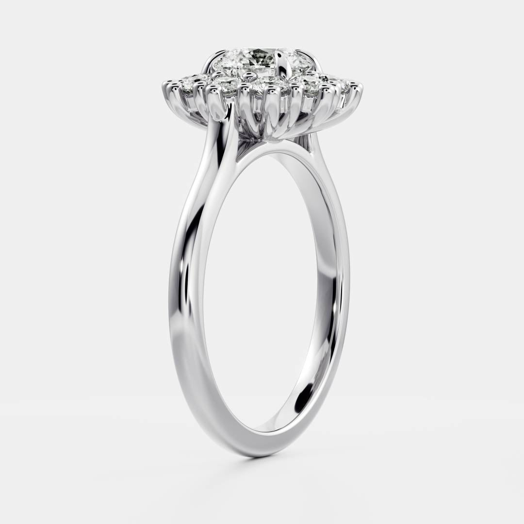 Solitaire- 1.0 CT Oval Moissanite Engagement Ring