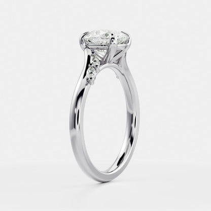 Solitaire- 1.0 CT Oval Moissanite Engagement Ring