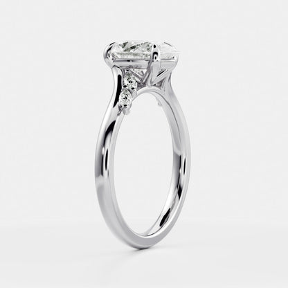 Solitaire- 1.0 CT Oval Moissanite Engagement Ring