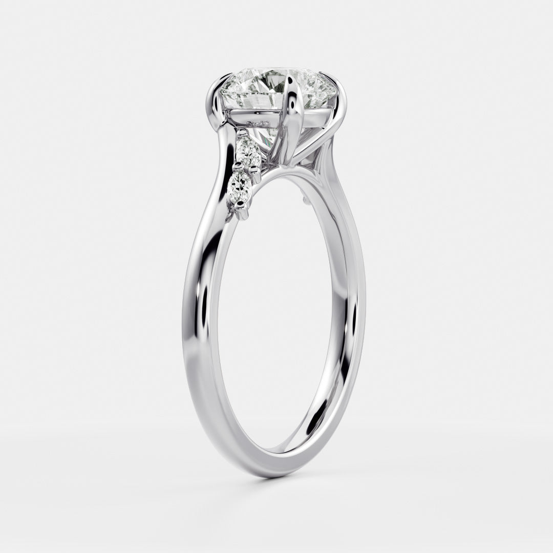Solitaire- 1.0 CT Oval Moissanite Engagement Ring