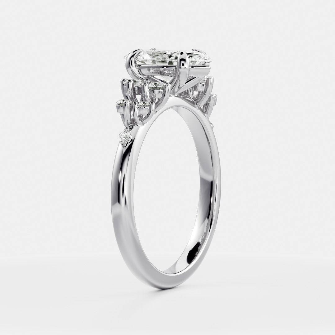Solitaire-Oval Lab Grown Diamond Engagement Ring