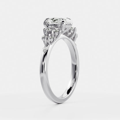 Solitaire- 1.0 CT Oval Moissanite Engagement Ring