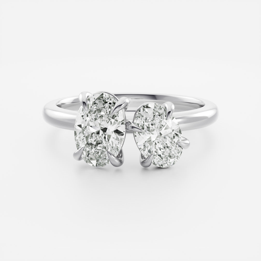 Solitaire- 1.0 CT Oval Moissanite Engagement Ring