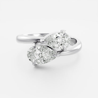 Solitaire- 1.0 CT Oval Moissanite Engagement Ring