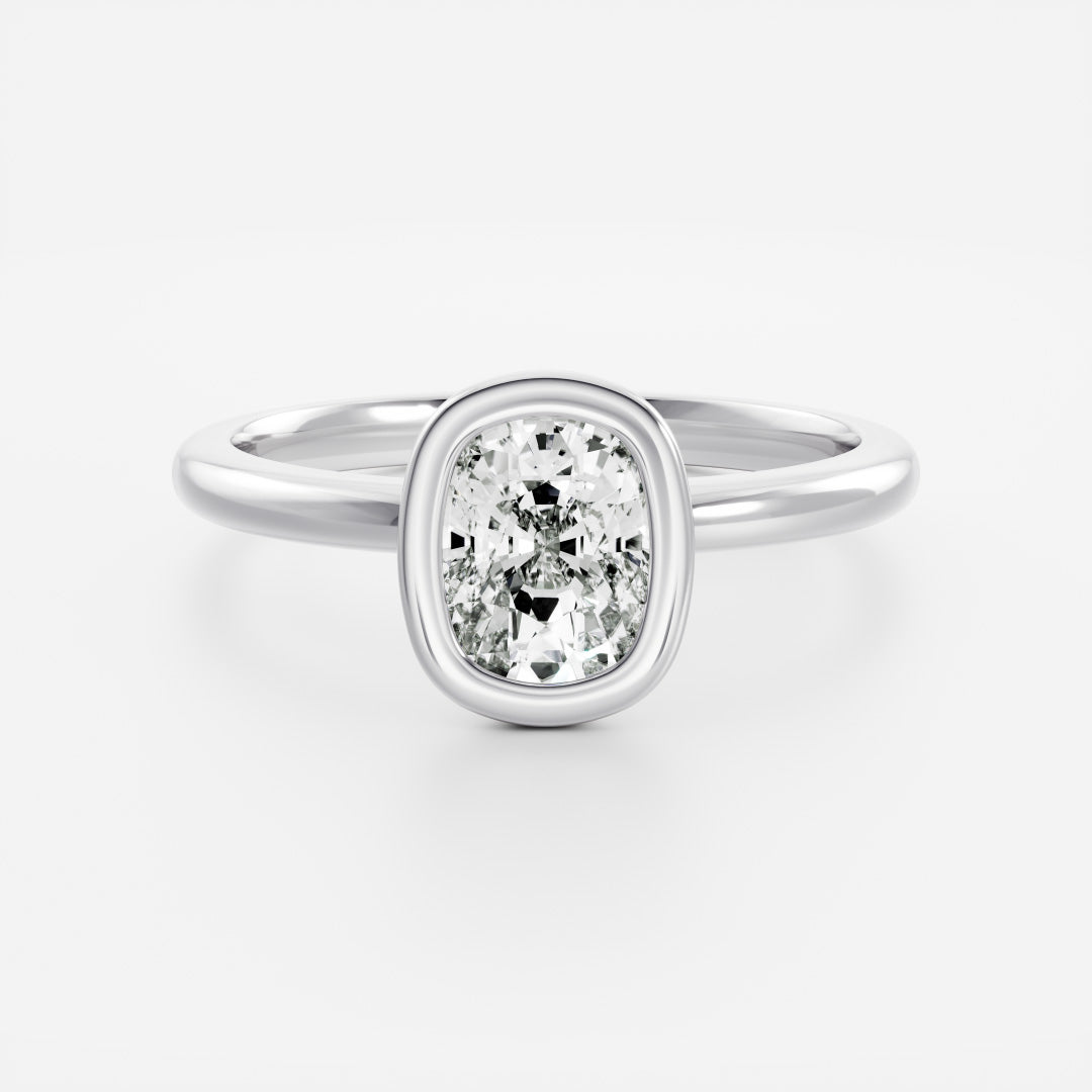 Solitaire- 1.0 CT Oval Moissanite Engagement Ring