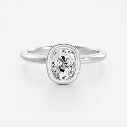 Solitaire- 1.0 CT Oval Moissanite Engagement Ring