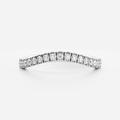 Half Eternity- 0.20 CT Oval Moissanite Wedding Band