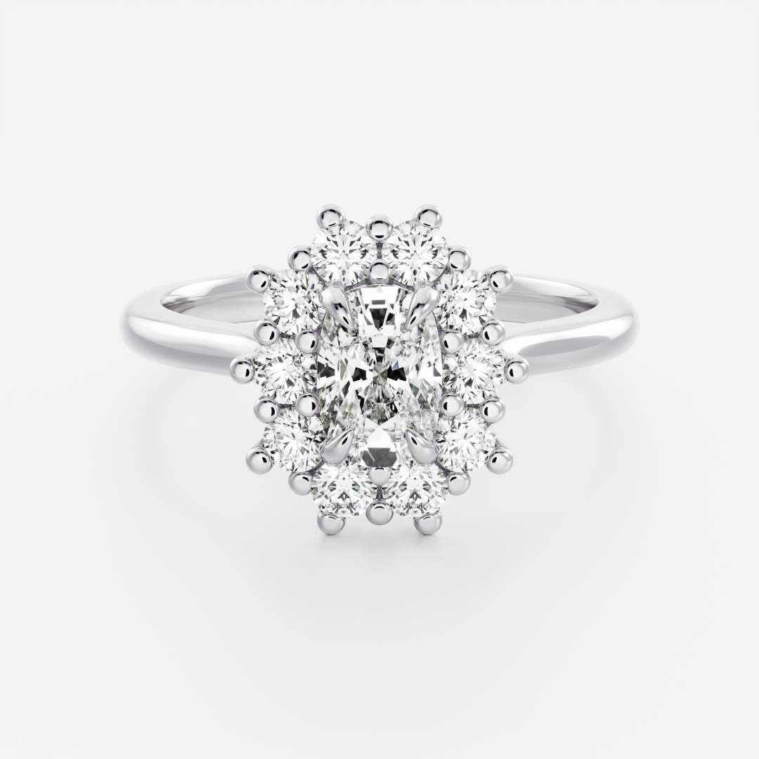 Solitaire- 1.0 CT Oval Moissanite Engagement Ring