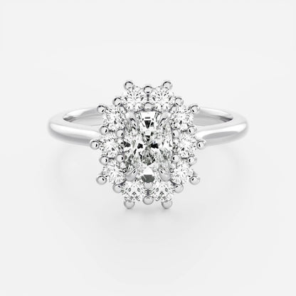 Solitaire- 1.0 CT Oval Moissanite Engagement Ring