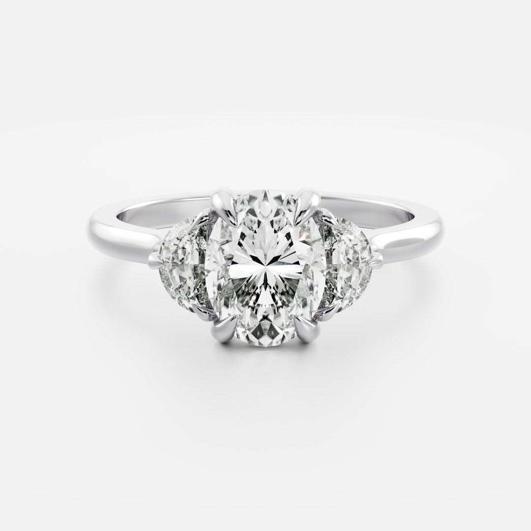 Solitaire-Oval Lab Grown Diamond Engagement Ring