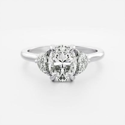 Solitaire-Oval Lab Grown Diamond Engagement Ring