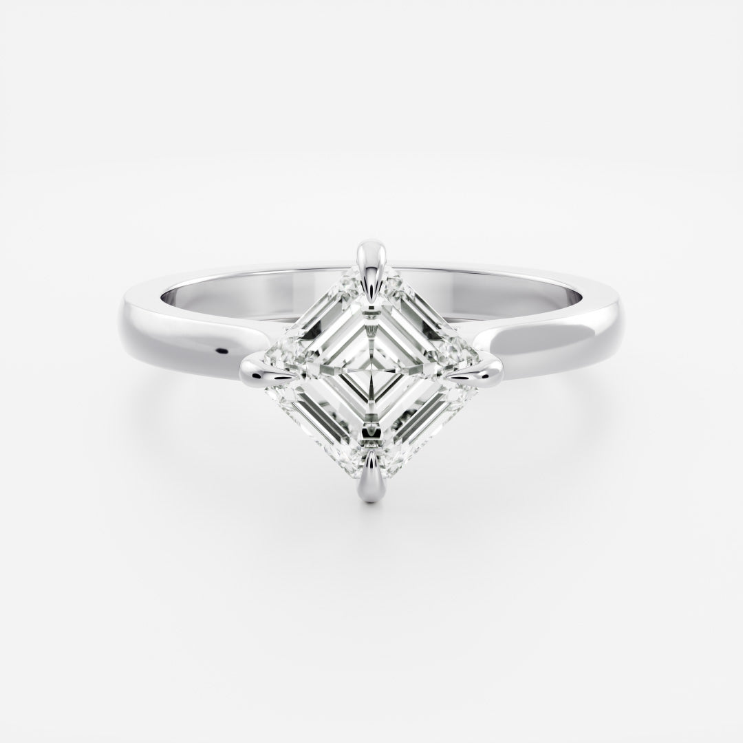 Solitaire- 1.0 CT Oval Moissanite Engagement Ring