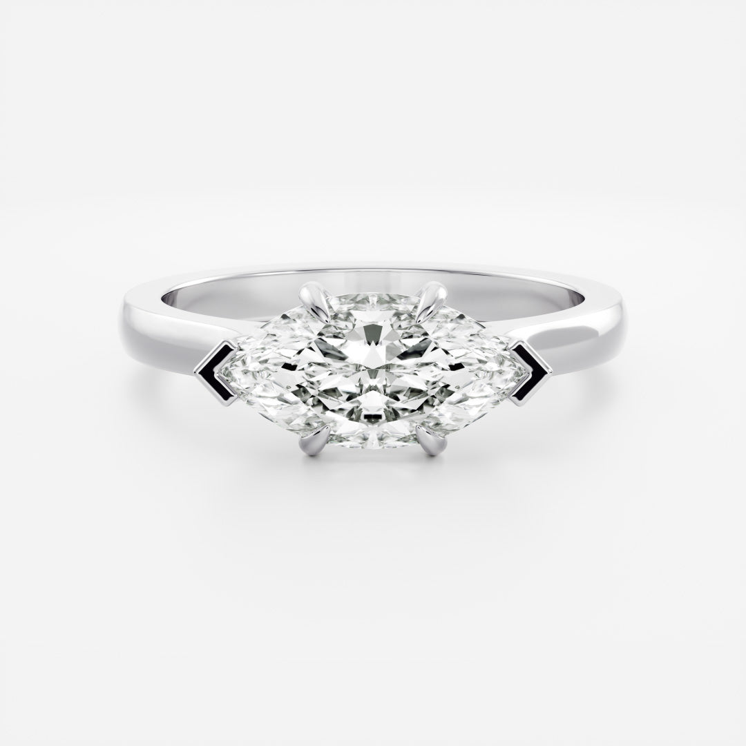 Solitaire- 1.0 CT Oval Moissanite Engagement Ring