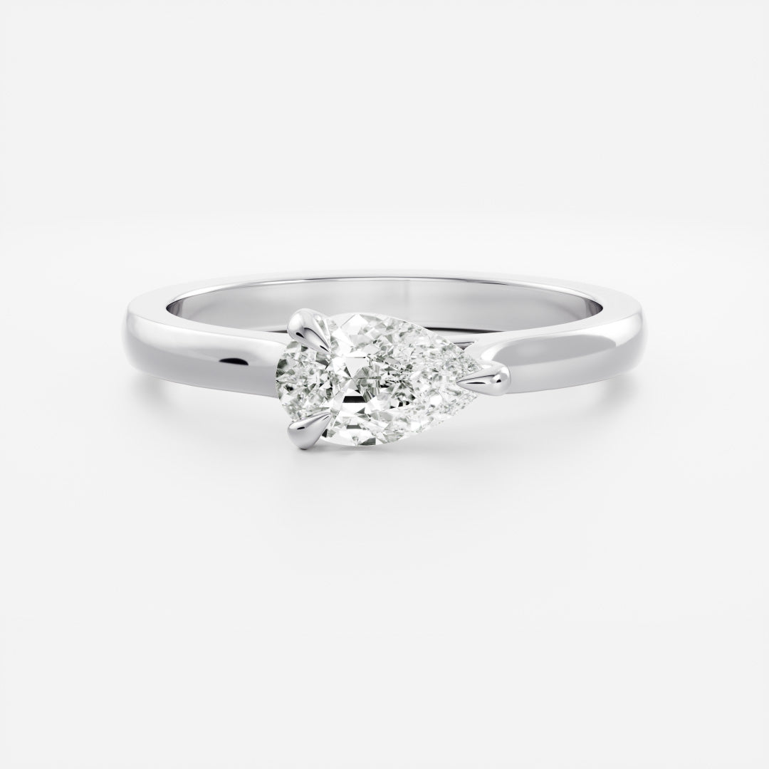 Solitaire- 1.0 CT Oval Moissanite Engagement Ring