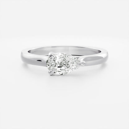 Solitaire- 1.0 CT Oval Moissanite Engagement Ring