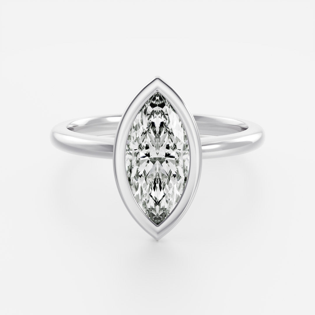 Solitaire- 1.0 CT Oval Moissanite Engagement Ring