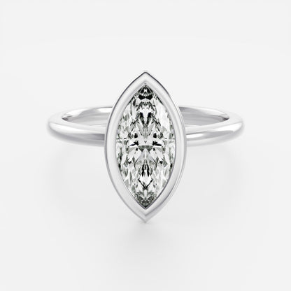 Solitaire- 1.0 CT Oval Moissanite Engagement Ring