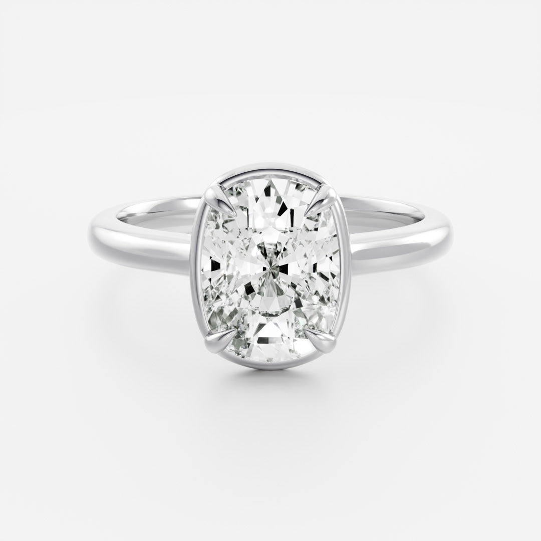 Solitaire- 1.0 CT Oval Moissanite Engagement Ring
