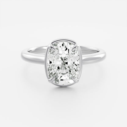 Solitaire- 1.0 CT Oval Moissanite Engagement Ring