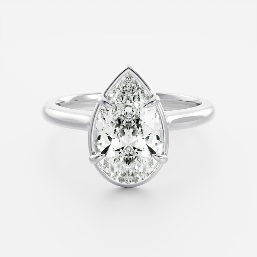 Solitaire- 1.0 CT Oval Moissanite Engagement Ring