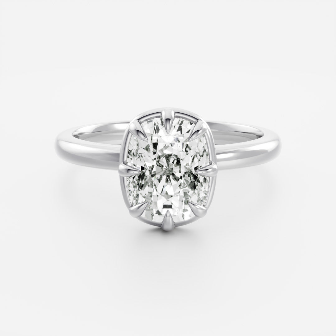 Solitaire-Oval Lab Grown Diamond Engagement Ring