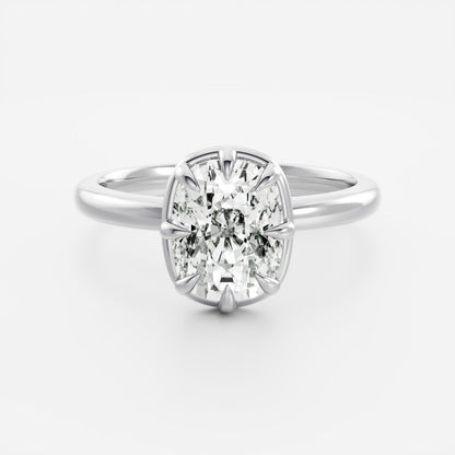 Solitaire-Oval Lab Grown Diamond Engagement Ring