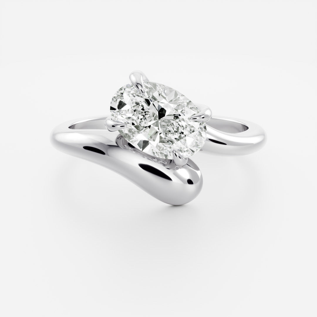 Solitaire-Oval Lab Grown Diamond Engagement Ring