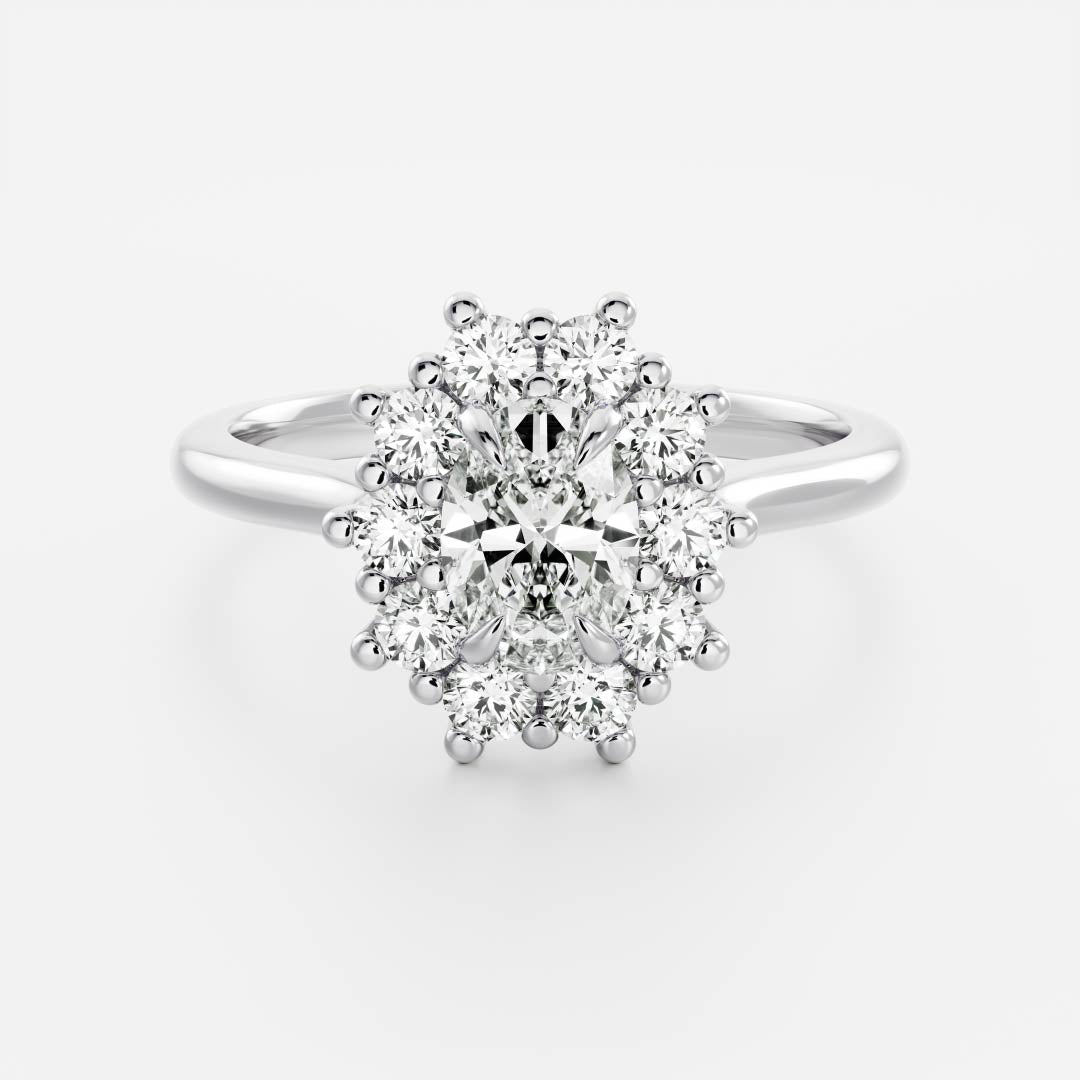 Solitaire-Oval Lab Grown Diamond Engagement Ring