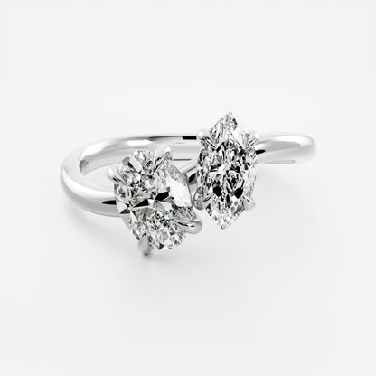 Solitaire- 1.0 CT Oval Moissanite Engagement Ring