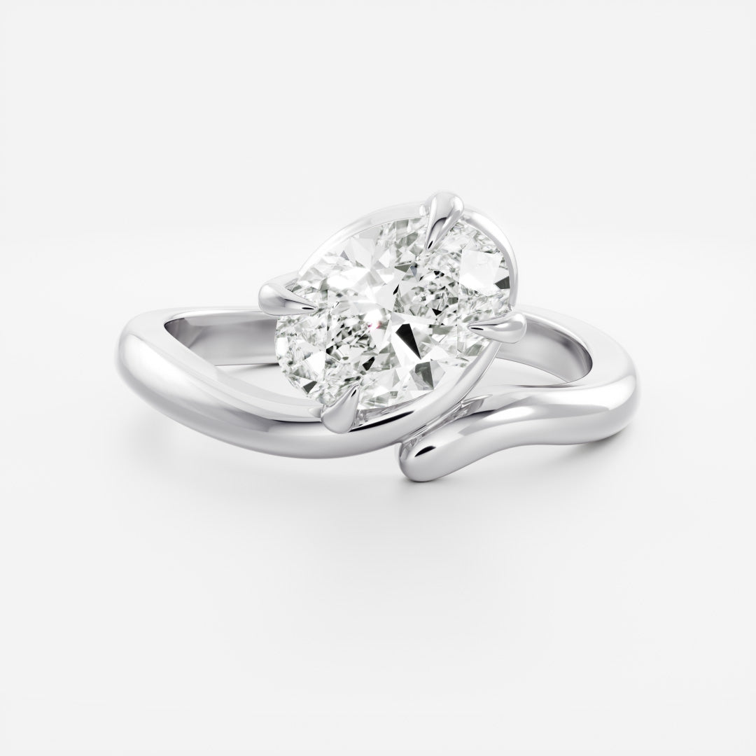 Solitaire-Oval Lab Grown Diamond Engagement Ring