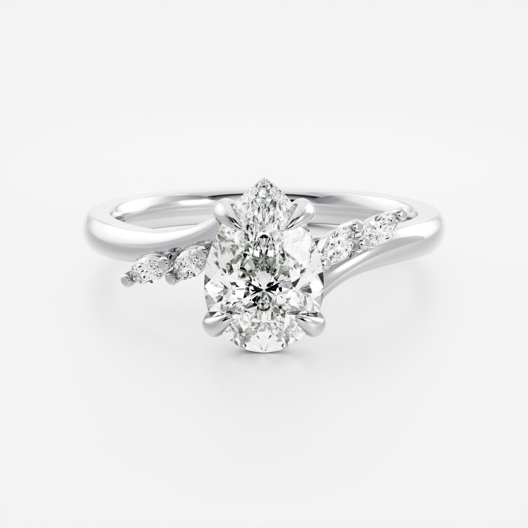 Solitaire- 1.0 CT Oval Moissanite Engagement Ring