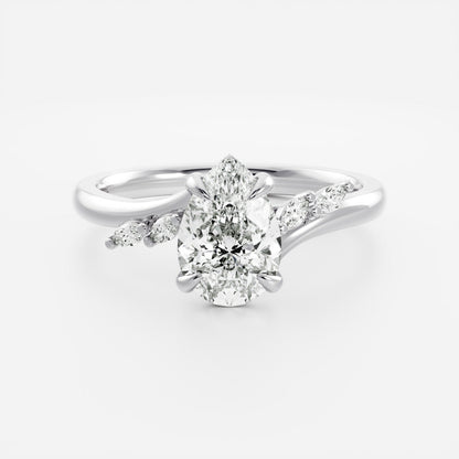 Solitaire- 1.0 CT Oval Moissanite Engagement Ring